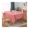 Red Gingham Checkered Table Cloth - Self Cutter Picnic Durable