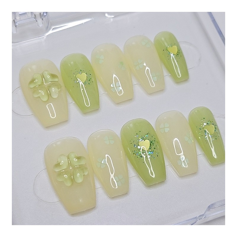 Clover Muse Handmade Nail Tips - Short Oval / 클로버