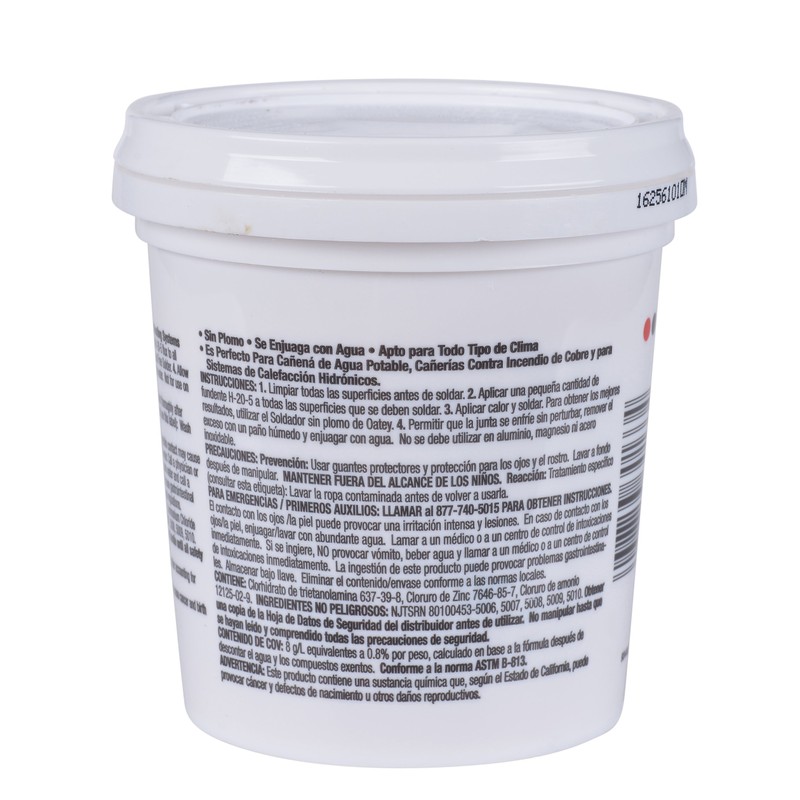 Oatey 30133 Water Soluble Paste Flux, 16-Ounce, Brown