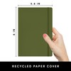 PAPERAGE Recycled Blank Journal Notebook, (Olive), 160 Pages, Medium 5.6