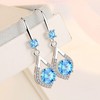Love Heart Crystal Dangle Earrings for Women Girl Mum Mothers