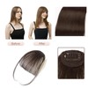 ANROI Real Hair Fringe Hairpiece, Real Hair Clip-In One-Piece Extensions,