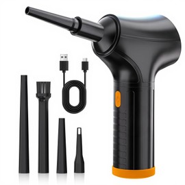 Keway Electric Compressed Air Duster - 80000 RPM High-Power Rechargeable Cordless PC Duster with 3 Adjustable Speed Settings, Dust Blower for PC Cleaning, Keyboard Duster Spray Air Can Replacement