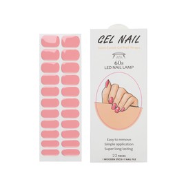 NAILDOKI Nail Stickers 22Pieces Full Wraps UV Semi Cured Gel Nail Polish Strips, Self-Adhesive Gel Nail Art Decals for Women Girls