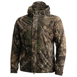 ScentLok Vapour Midweight Waterproof Camo Jacket - Hunting Clothes for Men (Realtree APX, Large)