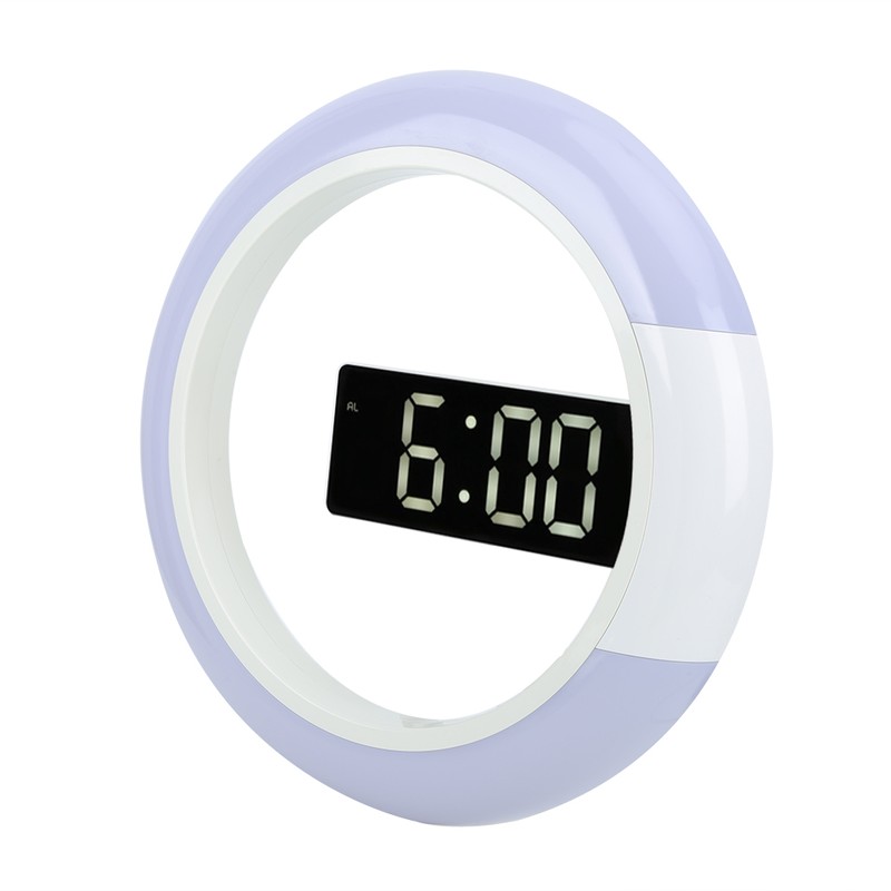 Innovative Modern Style LED Wall Clock Home Decoration with Alarm