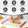 2PCS Glass Cutting Board with Silicone Grip, 80% Stronger Shatter