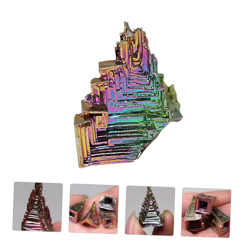 ULTECHNOVO 2pcs Natural Metal Crystal Block Educational Mineral for Classroom