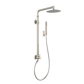 PULSE Showerspas 1059-BN Atlantis System with 10" Rain Showerhead, 5 Body Sprays and Hand Shower, Brushed Nickel, 2.5 GPM