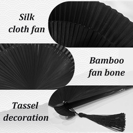 Pack of 2 Hand Fans, Foldable Fans, Hand Fans for Cooling in Summer, Chinese Fans for Dance, Party, Wedding Gifts, DIY Decoration, Home Decorations