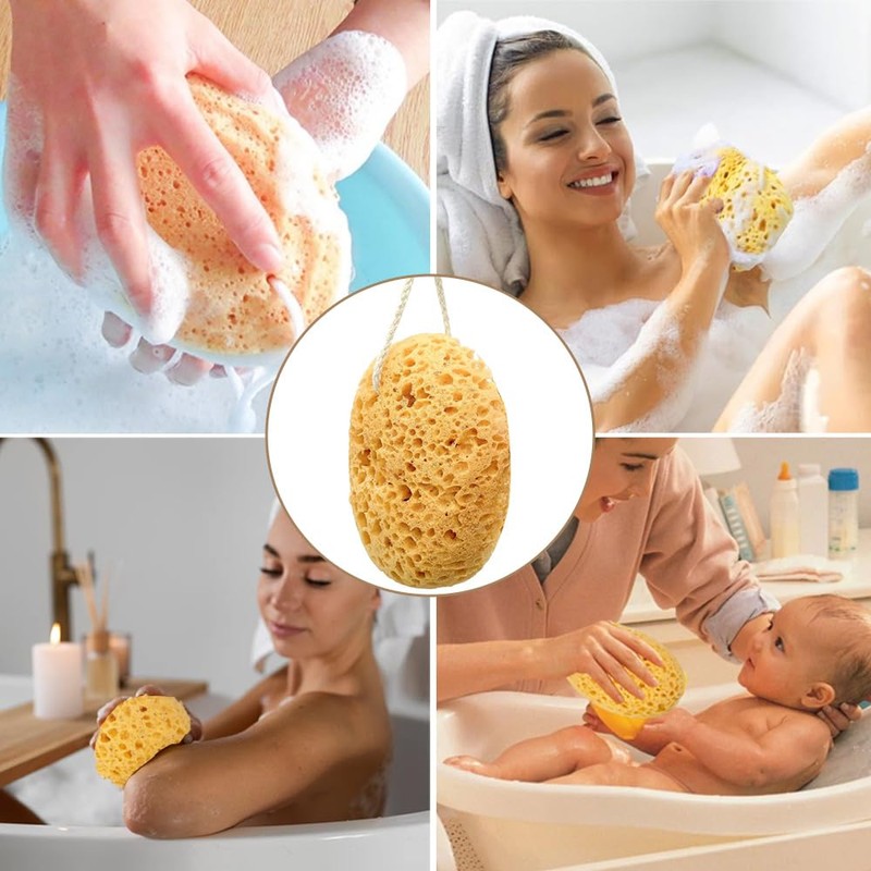 Azlanway Sea Sponge for Bath, Larger Shower Sponge for Women