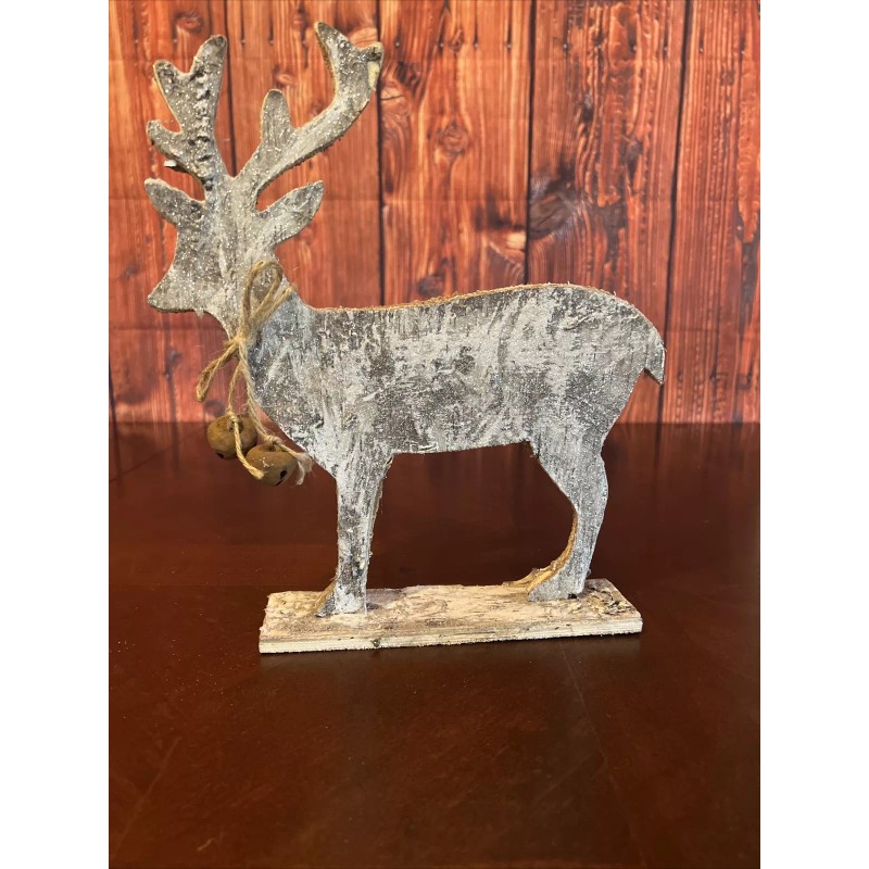 Bright Ideas Christmas Deer Reindeer Wood Flat Standing Holiday Decoration