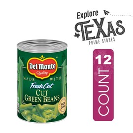 Del Monte - Unique Outlet Bundle: Green Beans 12- Pack of Cut Green Beans Canned Vegetables 14.5 oz Can + 1 Utility Prop