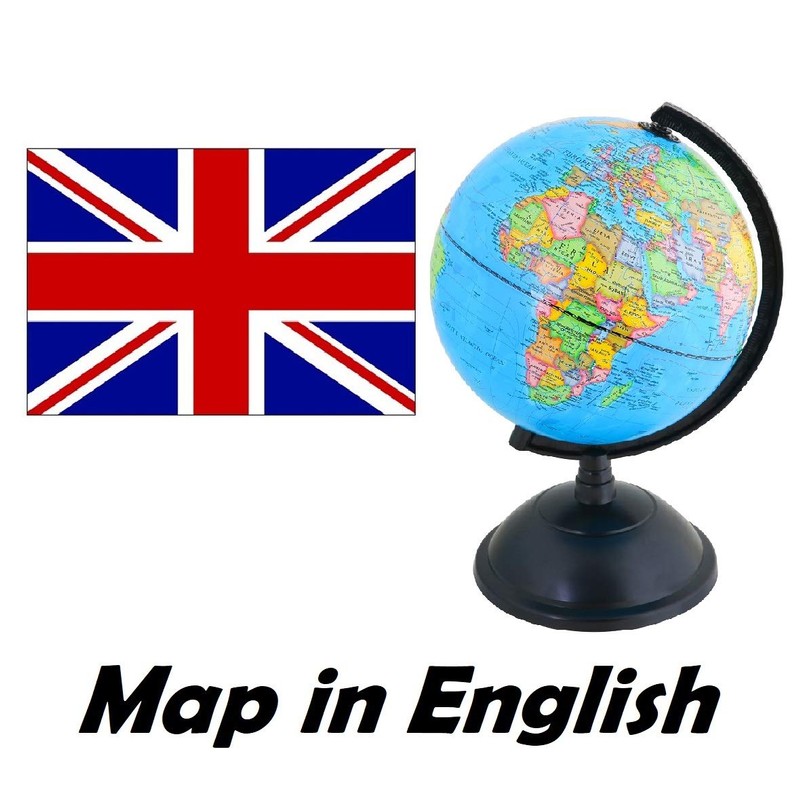 Topglobe Educational World Globe 20cm Swivel Rotating Desk Top Globe