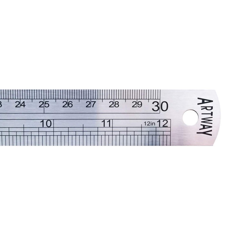 Artway Stainless Steel Ruler - 30cm