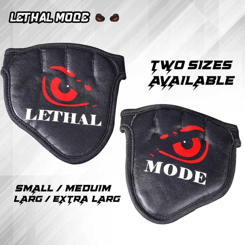 LETHAL MODE Leather Gym Grips – Leather Palm for Weight