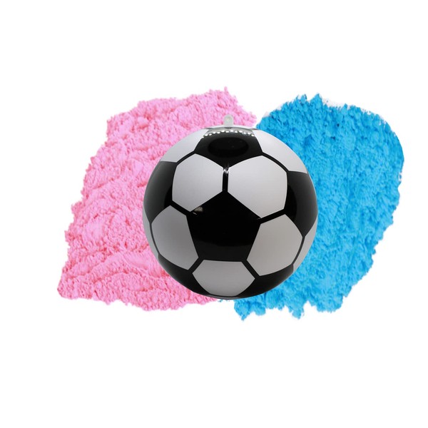 Gender Reveal Soccer Ball | Pink and Blue Powder in