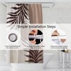 Umpoo Abstract Mid Century Boho Bathroom Shower Curtain Eucalyptus Leaves