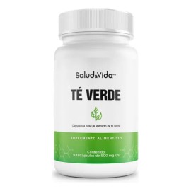 Té Verde Extracto 1000 mg por porción (2 Cápsulas) - 100 Cápsulas - S&V - Sin Gluten y Sin OMG