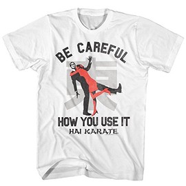 American Classics Hai Karate Aftershave Fragrance Careful How You Use It Attack Adult T-Shirt - White, Large