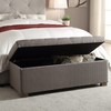 Spatial Order Large Tufted Storage Bench - Taupe