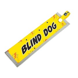 dogkit BLIND DOG Space Awareness Case for Blind Dogs, Reflective, Waterproof, Double-Sided, Slip On Dog Lead (Yellow & Orange)