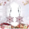 EVER FAITH Snowflake Earrings Austrian Crystal Winter Snowflake Hoop Pierced