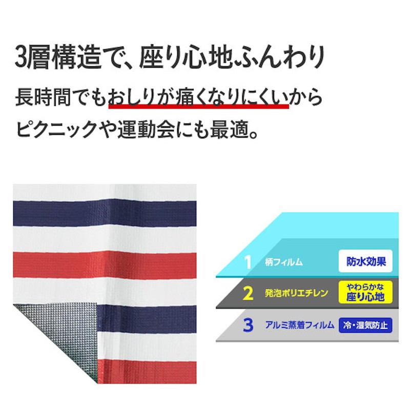 Asahikoyo Leisure Sheet, Thick, For 4 to 5 People, 70.9