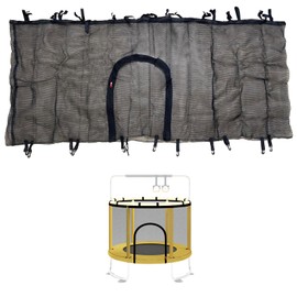 XATAMIO 55" 60" Round Trampoline Replacement Net with Zipper and Hooks, Tear Resistant (Fits 55" Frame) (Net Only)
