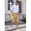 WICUSION Mens Twill Cargo Shorts Relaxed Fit Elastic Waist Oversized