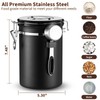 Olyzer Stainless Steel Coffee Canister 22 oz, Airtight Coffee Storage