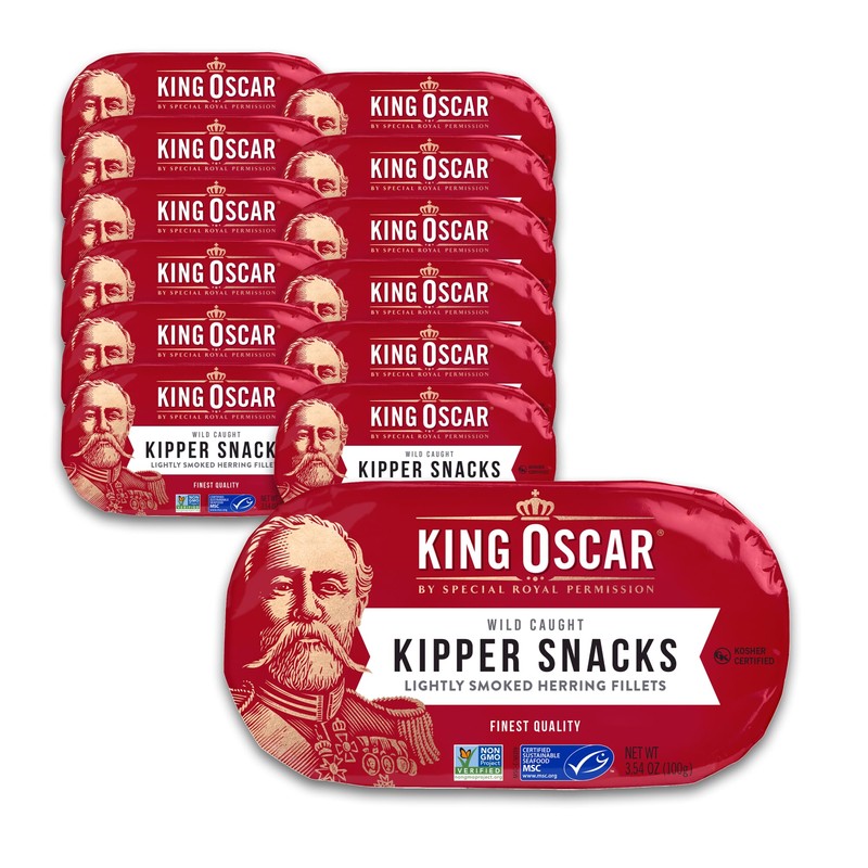 King Oscar Kipper Snacks, 3.54 Ounce Cans (Pack of 12),