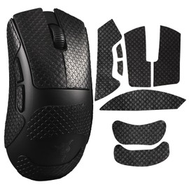 IMMOENUC Mouse Grip Tape, Suitable for Deathadder V3 HyperSpeed Mouse, Anti-Slip Tape, PVC Material Seal, Sweat Absorption, Anti-Slip (Black)
