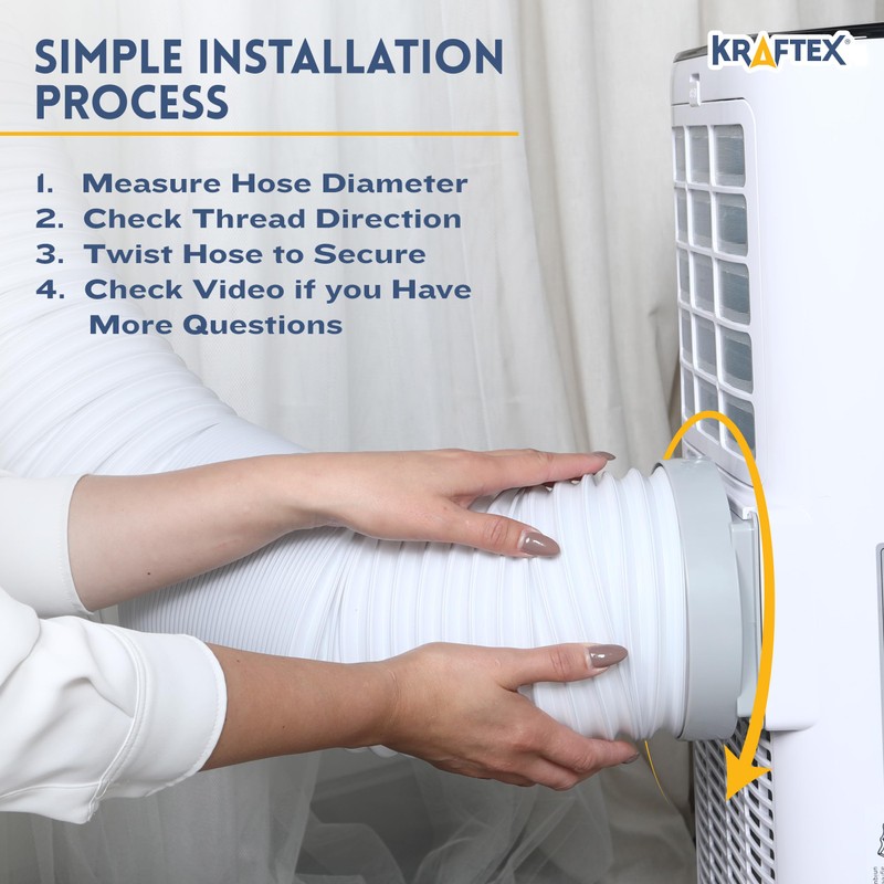 Portable Air Conditioner Hose - AC Hose with 5" Diameter,