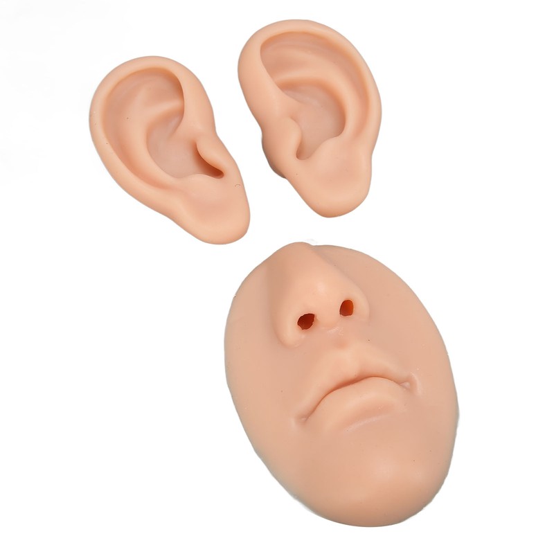 Silicone Ear Model Novice Simulated 3D Nose and Mouth Model