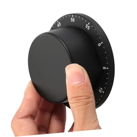 GRIRIW Manual Mechanical Kitchen Timer Stainless Steel Baking Reminder Device for Cooking Accurate Management with Loud Alarm for Home Chefs