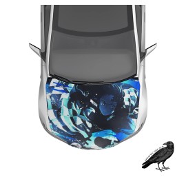 Tanjiro Demon Slayer Anime Hood Wrap Weatherproof Vinyl Car Decal 50" X 65"