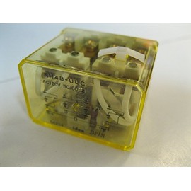 IDEC RH4B-ULCAC120V 120 VAC Coil, 4 Poles 4PDT, 50/60 HZ, Blade Terminal, Check Button W LED Indicator, Compact Power Relay, Industrial 10 AMP GP Relay, RH Series