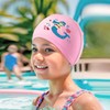 TUONYIS 2 Pcs Swimming Caps for Girls 4-10 Years Swim