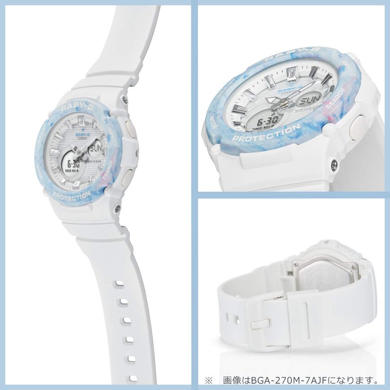 Casio Baby-G BGA-270 Series Wristwatch, Black x Vivid Pink