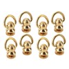 12 Sets D Ring Stud Screw Gold Brass Metal Plating