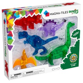MAGNA-TILES Dinos 5-Piece Magnetic Construction Set, The ORIGINAL Magnetic Building Brand