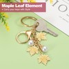 PATIKIL 1 Pcs Maple Leaf Keychain, Metal Cute Keychains Charm