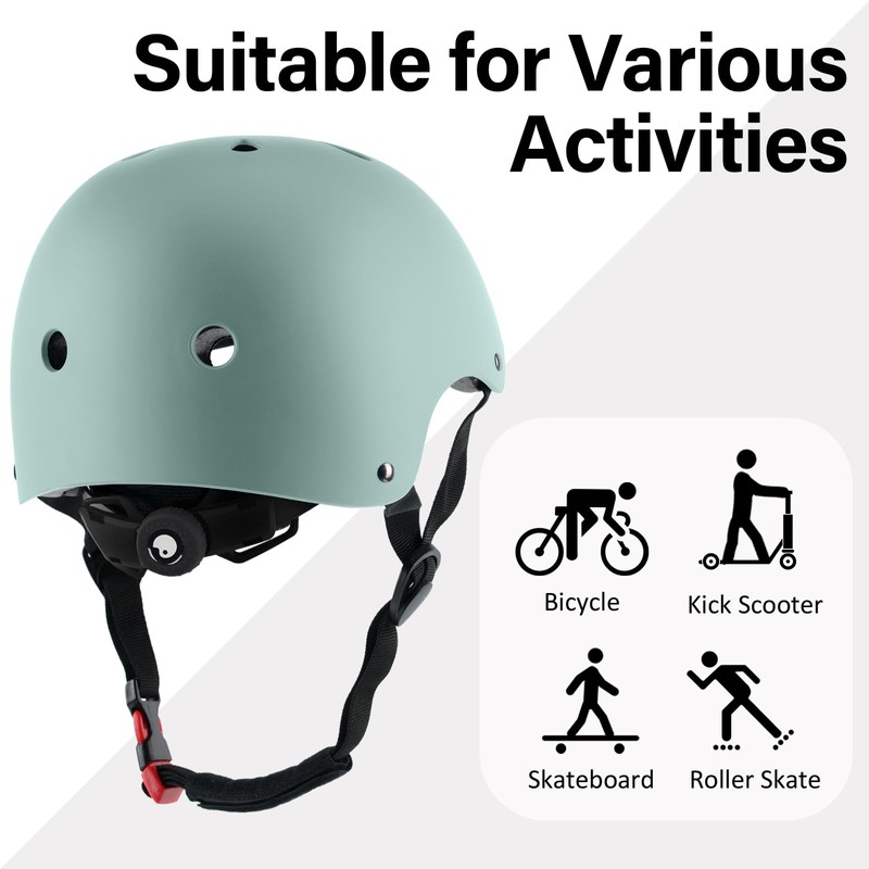 OUWOR Youth Skateboard Bike Helmet for Boy and Girl, Lightweight