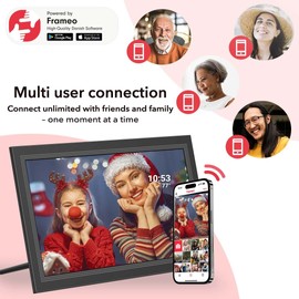 FRAMEO Digital Picture Frame- 15.6inch Digital Photo Frame with 1920 * 1080 IPS Touch Screen HD Disply,Built-in 32GB Storage,Wall-Mounted,Digital Frame Share Photos and Videos via Frameo App