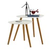 Convenience Concepts Oslo Nesting End Tables, White / Natural