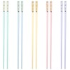 Rumyve 5 Pairs Chopsticks - Non-Slip Fancy Chopsticks,Sakura Amber Fiberglass