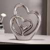 Double Heart Ornament,Double Heart Ceramic Statue,Home Decoration sculpture,Creative Home Modern