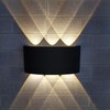 6W LED Wall Light Aluminium Black Shell Warm Light Up