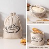 GobiSea 2 Pack Linen Bread Bags for Homemade Bread -
